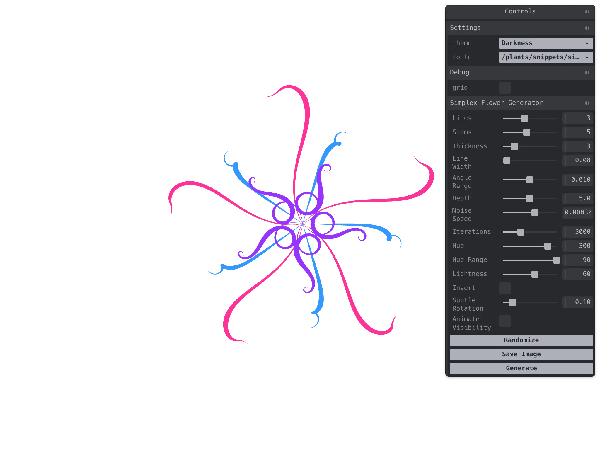 simplex-flower-generator preview image